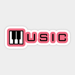 Music - Piano Keyboard Sticker